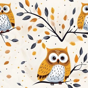 Yellow Owls - medium