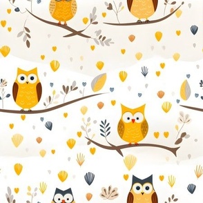 Yellow Owls - medium