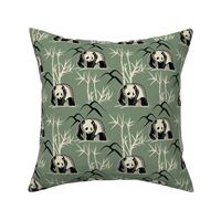 Panda in the woods green colour
