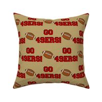 Large Scale Team Spirit Football Go 49ers! in San Francisco Colors Red Gold Black