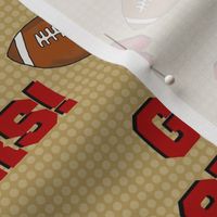 Large Scale Team Spirit Football Go 49ers! in San Francisco Colors Red Gold Black