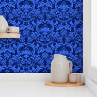 Blue Damask smaller scale