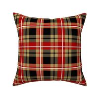 Bigger Scale Team Spirit Football Plaid in SAn Francisco 49ers Colors Red Gold Black White