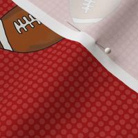 Large Scale Team Spirit Footballs on San Francisco 49ers Red