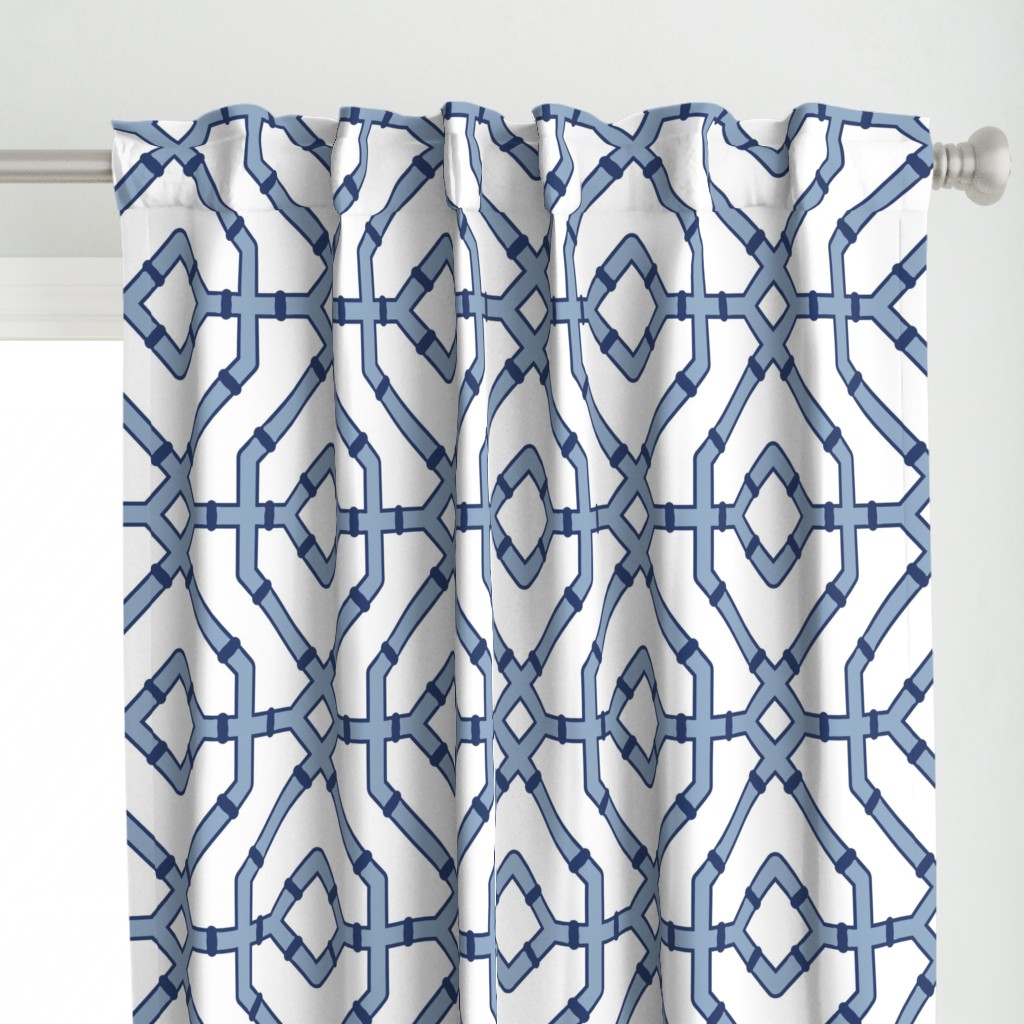 Chinoiserie bamboo Curtain Panel | Spoonflower