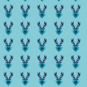 Blue Minimalistic Elk Design
