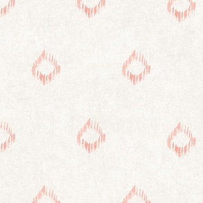 Cream and Pink Boho Ikat 24 inch