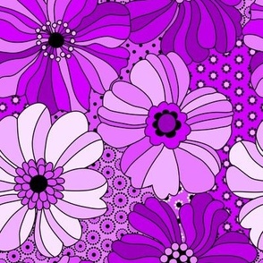 296 Flowers on Spots Violet