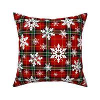 Red Plaid And Snowflakes 2