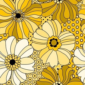 296 Flowers on Spots yellow