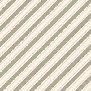 Through Thick and Thin Diagonal Stripe in Blush and Warm Grey