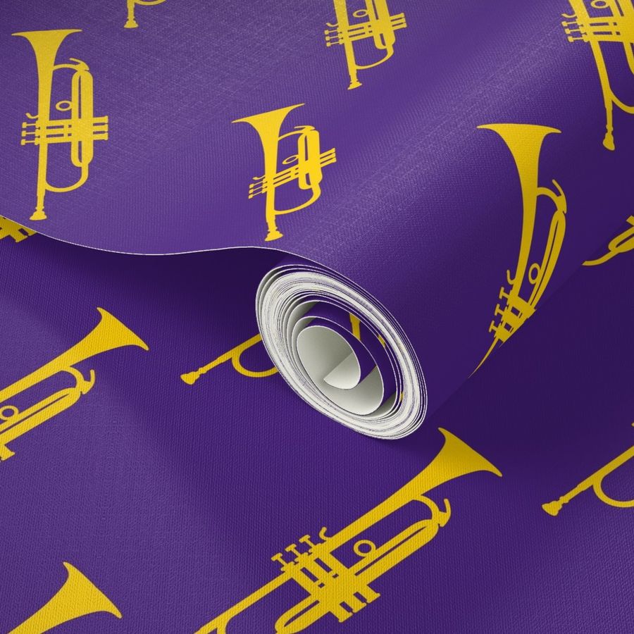 Trumpet, Trumpet Player, Trumpeter, Concert Band, Marching Band, Color Guard, High School Marching Band, College Marching Band, Orchestra, BPurple & Gold, Purple & Yellow