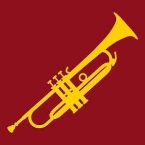 Trumpet, Trumpet Player, Trumpeter, Concert Band, Marching Band, Color Guard, High School Marching Band, College Marching Band, Orchestra, Crimson & Gold, Maroon & Gold, Red & Yellow
