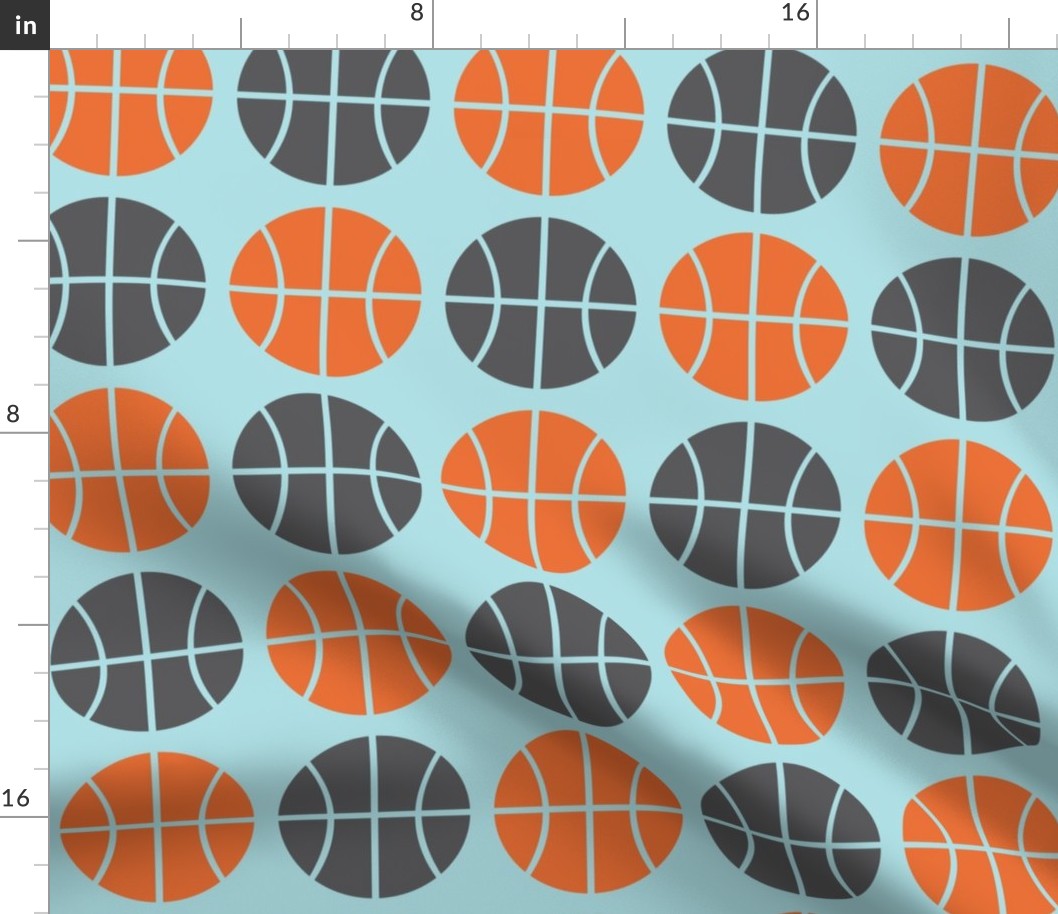 Gray/Orange Basketball