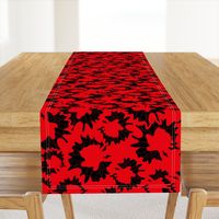 medium pop art flowers red and black