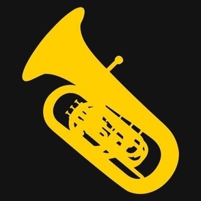 Tuba, Tuba Player, Concert Band, Marching Band, Color Guard, High School Marching Band, College Marching Band, Orchestra, Black & Gold, Black & Yellow