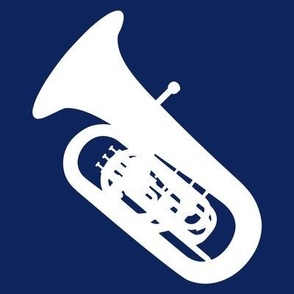Tuba, Tuba Player, Concert Band, Marching Band, Color Guard, High School Marching Band, College Marching Band, Orchestra, Navy Blue & White