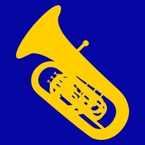 Tuba, Tuba Player, Concert Band, Marching Band, Color Guard, High School Marching Band, College Marching Band, Orchestra, Royal Blue & Gold, Blue & Yellow