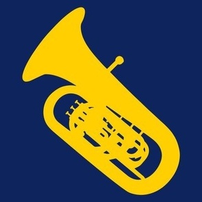 Tuba, Tuba Player, Concert Band, Marching Band, Color Guard, High School Marching Band, College Marching Band, Orchestra, Navy Blue & Gold, Maize & Blue