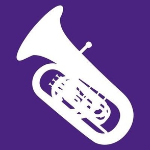 Tuba, Tuba Player, Concert Band, Marching Band, Color Guard, High School Marching Band, College Marching Band, Orchestra, Purple & White