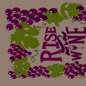 Rise & Wine A Witty Wordplay Wall Hanging