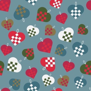 tossed holiday hearts