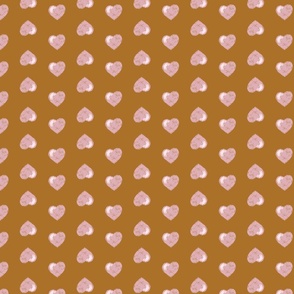 Chalky Hearts on Brown for Valentine's Day