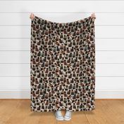 Cozy Autumn - Cats in sweaters on beige background L