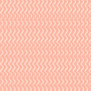 Vertical wavy stripe, melon pink