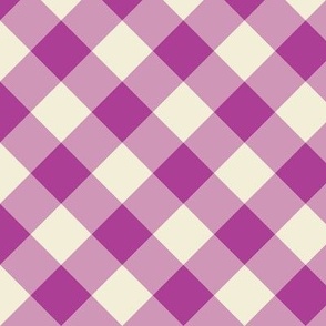 Large-Purple Diagonal Gingham