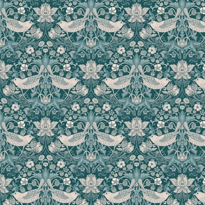 Berry Bandit in Gorgeous Garden - teal green, small 
