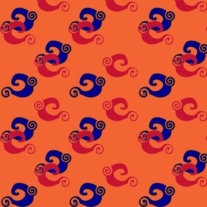 Twirls Overlap Red & Orange