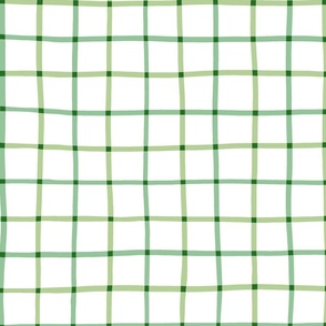 2" hand drawn grid/3 greens