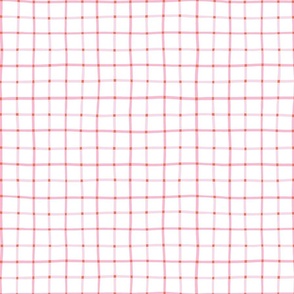 1" hand drawn grid/pinks with orange squares