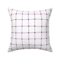 2" hand drawn grid/lavender with plum squares