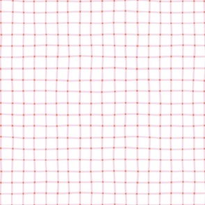 1" hand drawn grid/pink with  orange squares