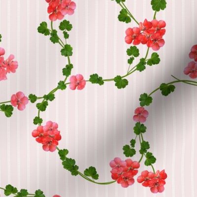 Geranium Dance - Mini / Timeless Pink & White Stripe