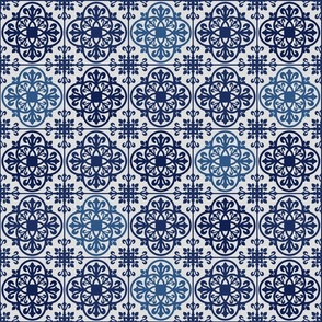 Delft Blue mix vintage tiles