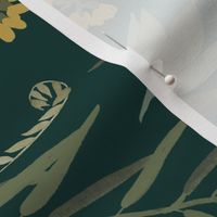 Wildwood in Dark Evergreen (Jumbo) / Dark Floral