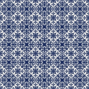 Delft Blue vintage tiles white