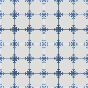 Delft Blue light contour vintage tiles white