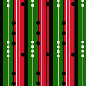 Mechanical Stripes Bright Christmas Larger