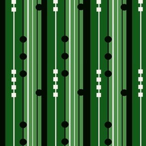 Mechanical Stripes Green Larger