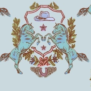 Rodeo Luxe Colorized in Seahorse; Cowgirl, Western Pattern, Rodeo,  Country Western