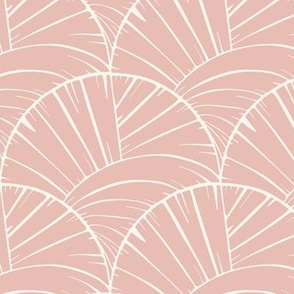 abstract modern swaddled scallop - pink 