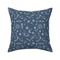 Space Voyage Blue L- Space Constellations 