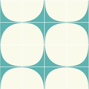 tiled bubbles on turquoise