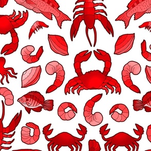 Coastal Crustaceans Seafood Company (Red large scale) 