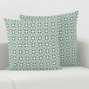 Medium modern abstract geometric diamond shape night swim green on an panna cotta beige background