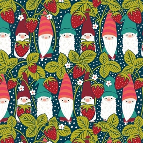 Strawberry Gnomes // Blue // Medium